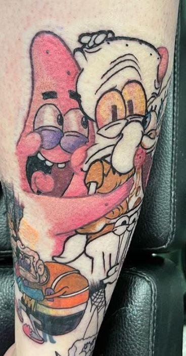 Tattoos - in progress sponge bob sleeve  - 144285
